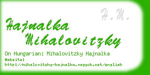 hajnalka mihalovitzky business card